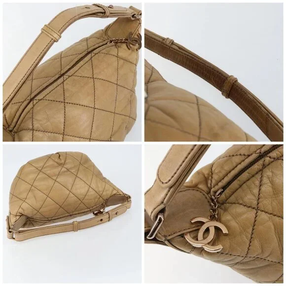 CHANEL Wild Stitch Shoulder Bag Leather Brown Gold CC Auth 144304 - Picture 16 of 16